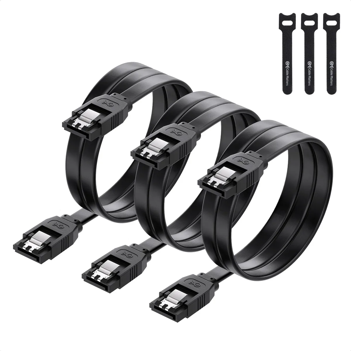 Cable Matters 104007-BLK-24x3 SATA cable 3-pack 24 inch — product photo