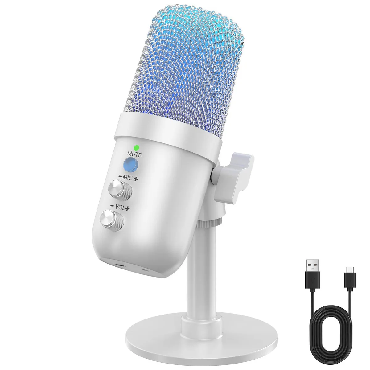LRUFOB MU1000 USB Condenser Microphone White — product photo