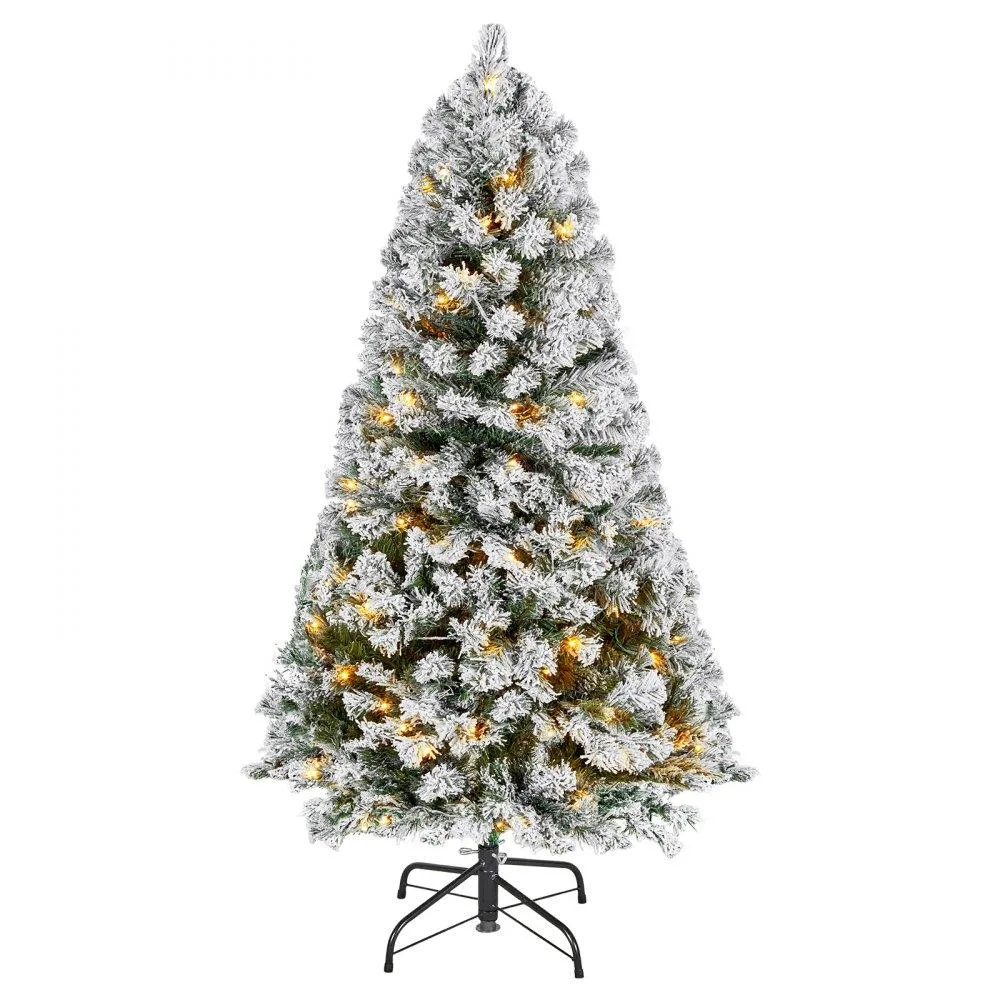 VEVOR VEVOR 4 ft Flocked Christmas Tree 120 LED 539 Tips 8 Modes — product photo