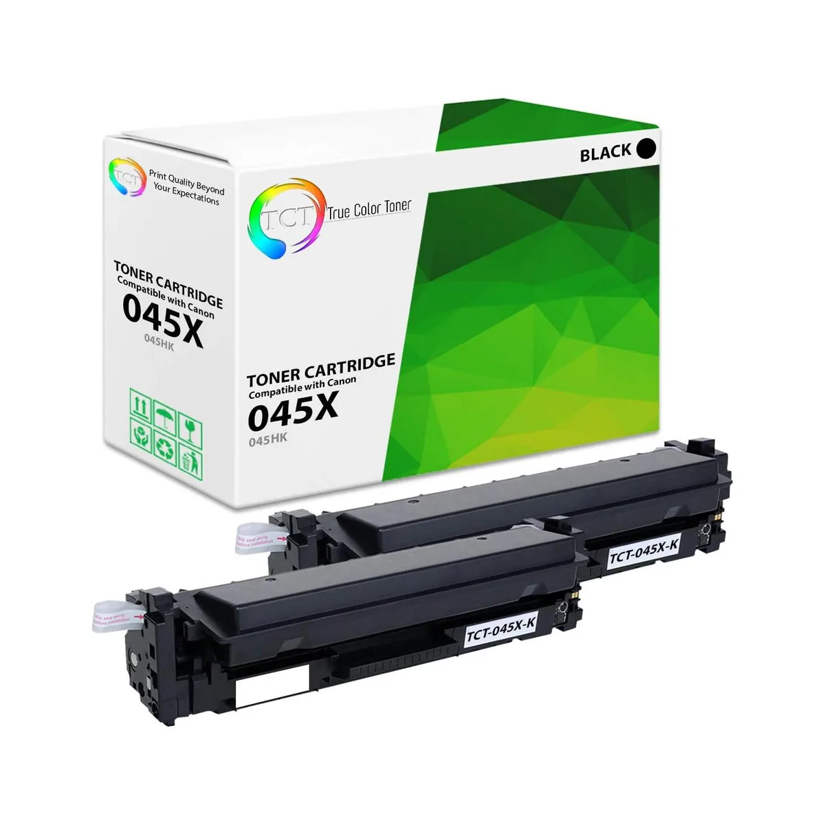 True Color Toner True Color Toner 045HK Black Toner Cartridge 2 Pack 2800 Pages — product photo