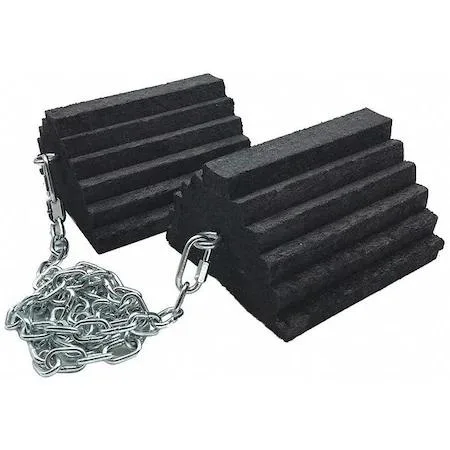 Checker Distributors Checker Distributors CH4121-12-CH5 Wheel Chock 8" W x 12" D x 5" H Pair — product photo