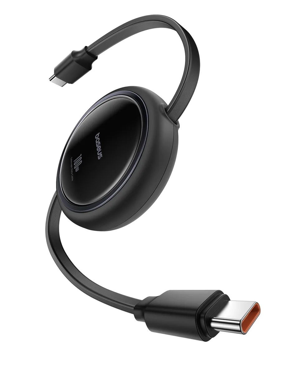 Baseus Free2Draw Mini Retractable USB-C Cable 100W 3.3ft Orange — product photo