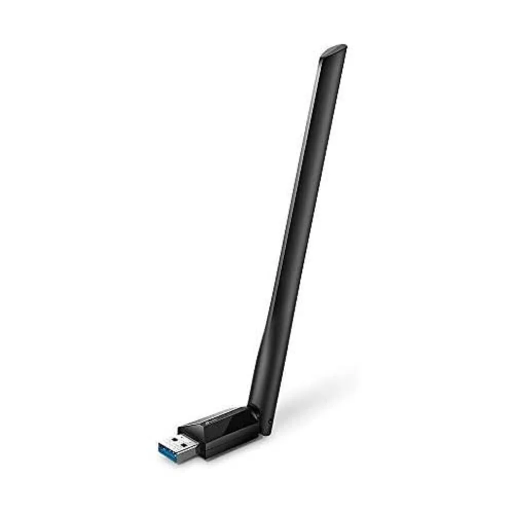 Black USB 3.0 Wi-Fi adapter with adjustable high-gain antenna