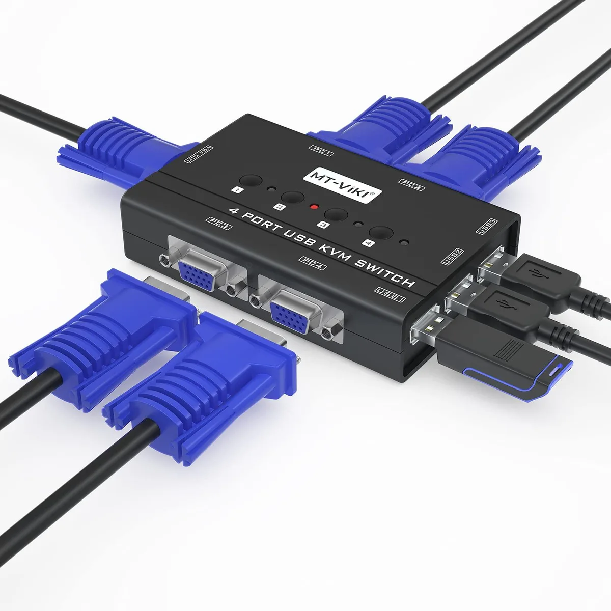 Vszerda Vszerda MT-000KL 4-Port VGA KVM Switch with 3 USB 2.0 Hub — product photo