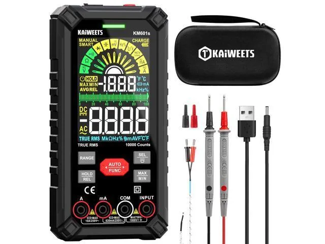 Manw Manw KM601s Digital Multimeter 10000 Counts TRMS Rechargeable Color LCD — product photo