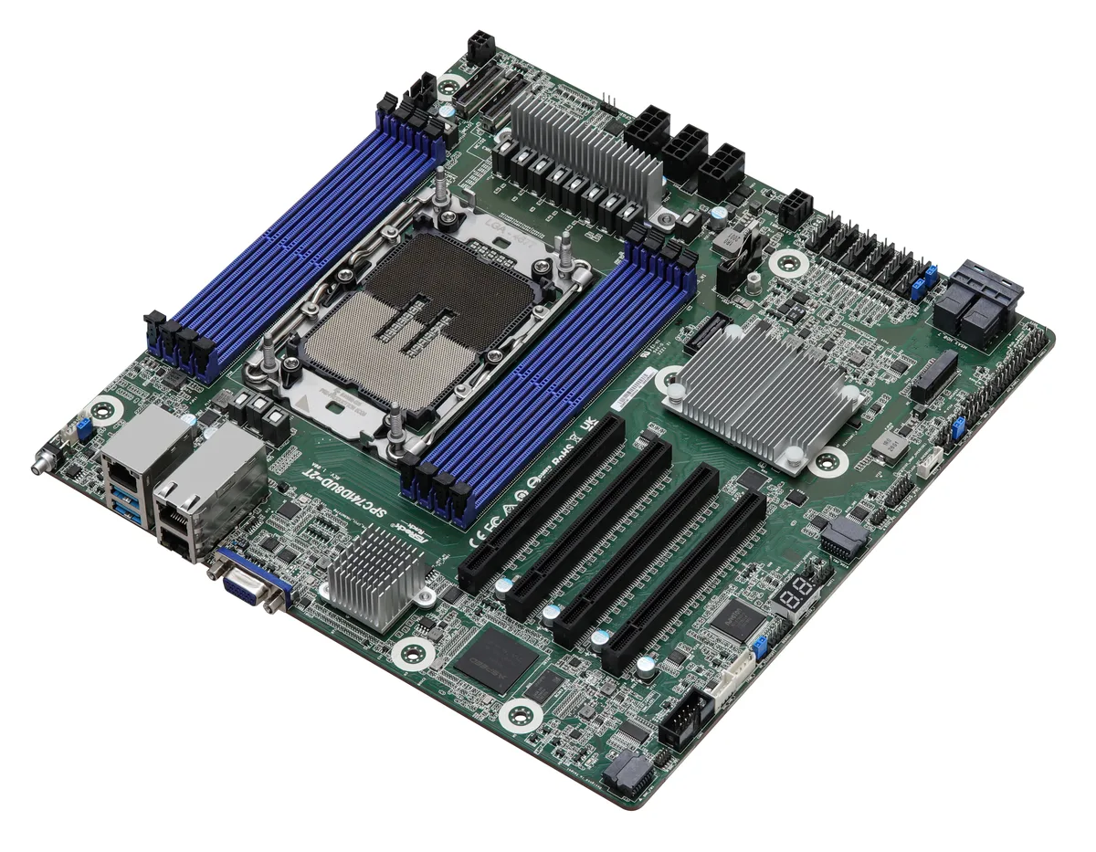 ASRock Rack ASRock Rack SPC741D8UD-2T/X550 server motherboard LGA 4677 8 DDR5 slots 4 PCIe 5.0 x16 dual 10G LAN — product photo