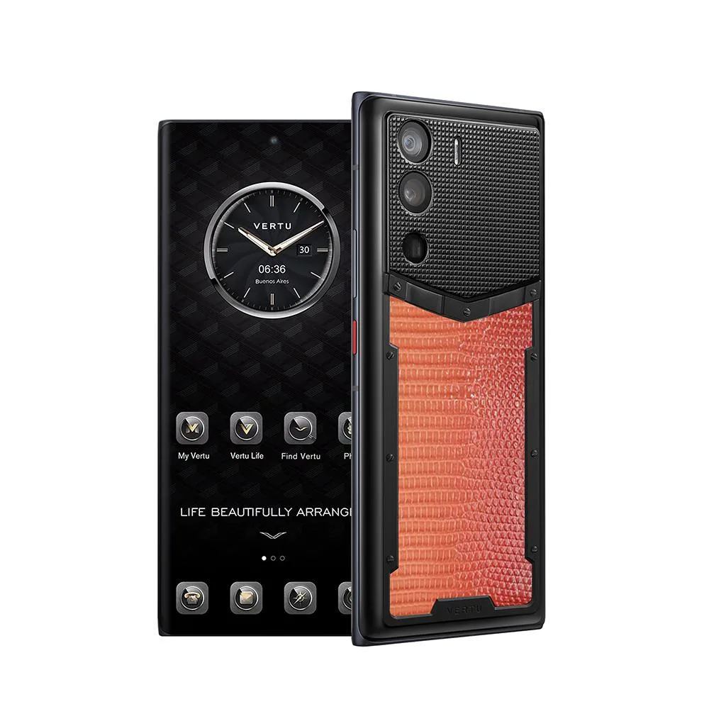 VERTU VERTU METAVERTU Lizard Leather Gradient Orange 18G RAM 1TB Storage 64MP Camera 5G Dual SIM Unlocked Cell Phone — product photo