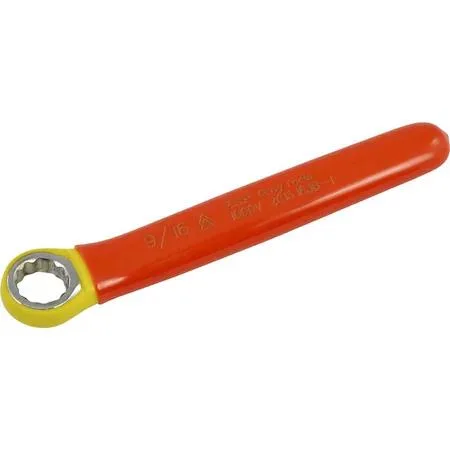 Insulated combination wrench with orange and yellow safety layers