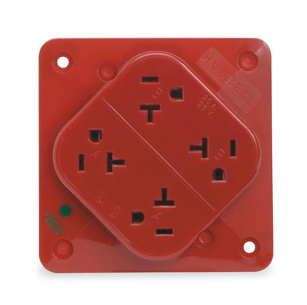 Hubbell Incorporated Hubbell HBL420HR 5-20R 20A 125V Quad Receptacle — product photo
