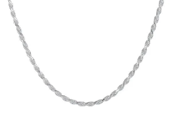MST MST Solid 925 Sterling Silver 8" Diamond Cut Rope Chain Bracelet 2.8MM — product photo