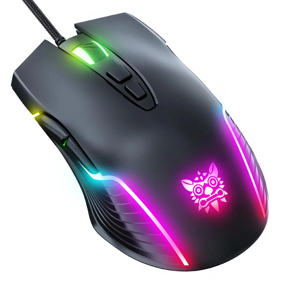 Ruixi Ruixi CW905 Wired Gaming Mouse 6400 DPI 7 Buttons RGB Black — product photo
