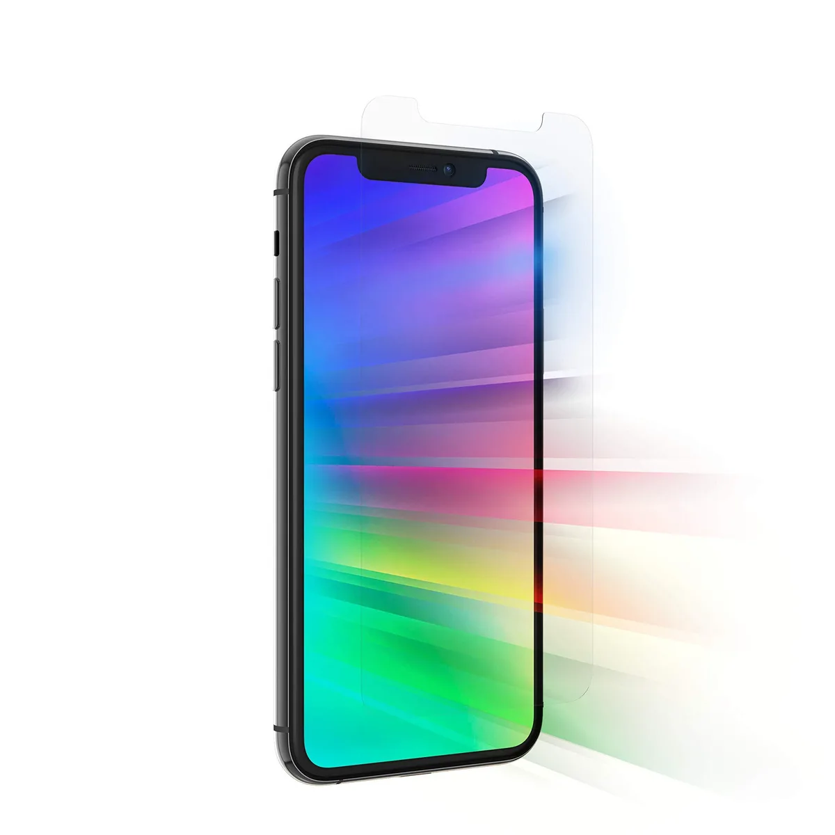 Clear white tempered glass screen protector with blue light filter for iPhone 11 Pro and Xs