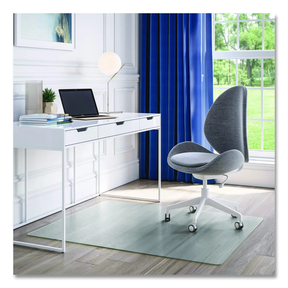 deflect-o deflect-o CM2G142OCB OceanMat Chair Mat 48 x 36 Office Furniture — product photo