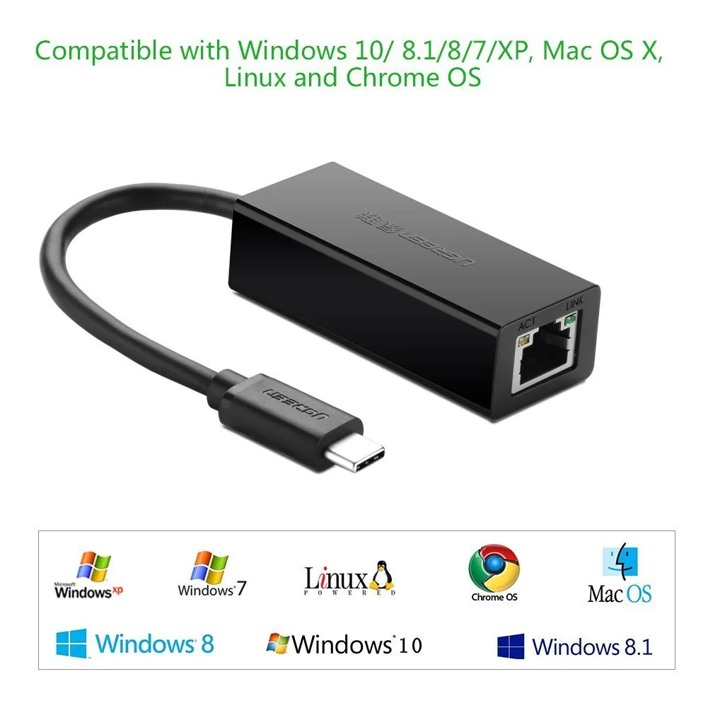 TeKit TeKit USB-C to Ethernet Adapter 10/100 Mbps Black 30287 — product photo