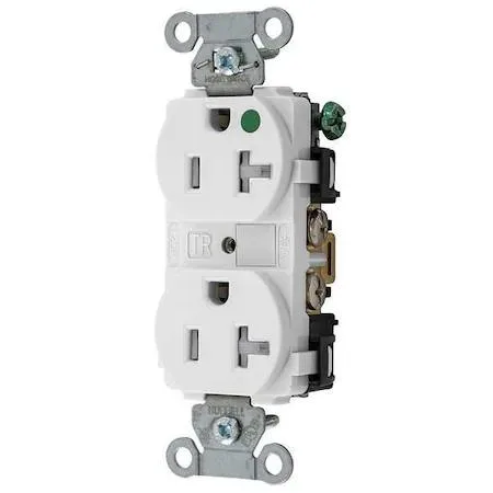 Hubbell Incorporated Hubbell Incorporated 8300WTRA Straight Blade Receptacle 5-20R 20 A line protection — product photo