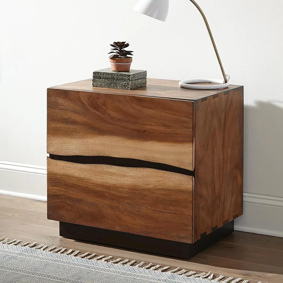 tuphen tuphen Smokey Walnut Coffee Bean 2-Drawer Nightstand 24.5x26x18 in — product photo
