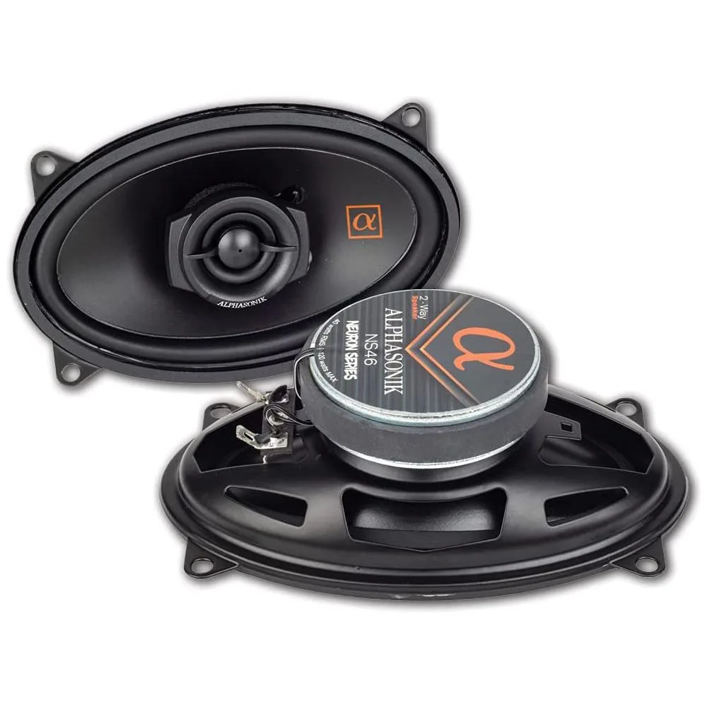 ALPHASONIK ALPHASONIK NS46 4x6" 2-Way Car Speaker Pair 120W 40W RMS 3 Ohm — product photo
