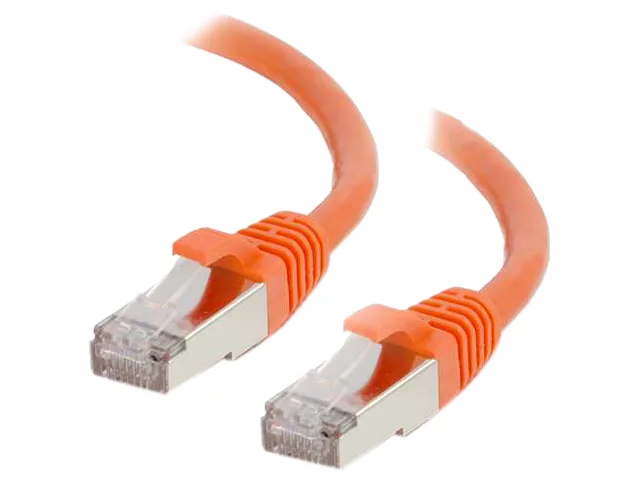 Cables To Go Cables To Go 00876 Cat6 Snagless Shielded (STP) Network Ethernet Cable Orange 1 ft — product photo
