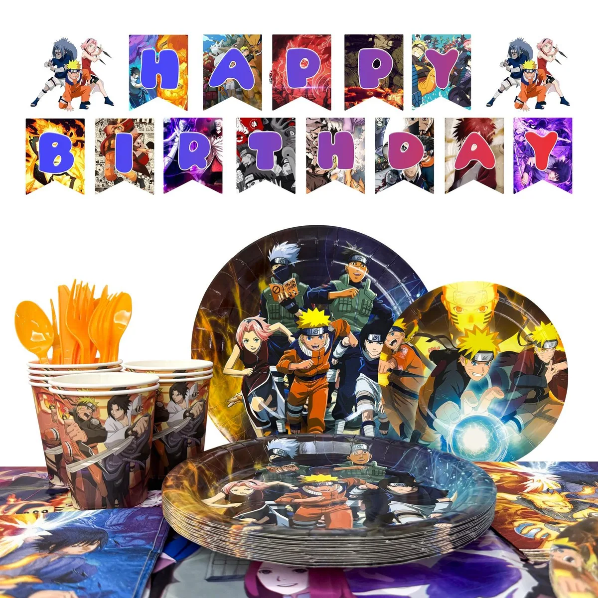 InBoxxarty InBoxxarty 114 Pcs Naruto Party Tableware Set for 16 Guests — product photo