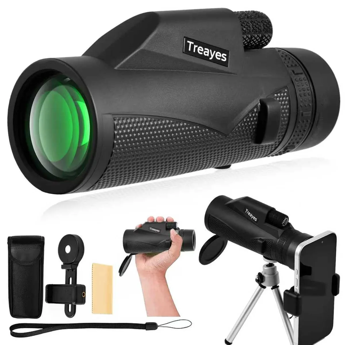  AVer WYJ-0001 10x42 Monocular Telescope BAK4 Prism Black — product photo