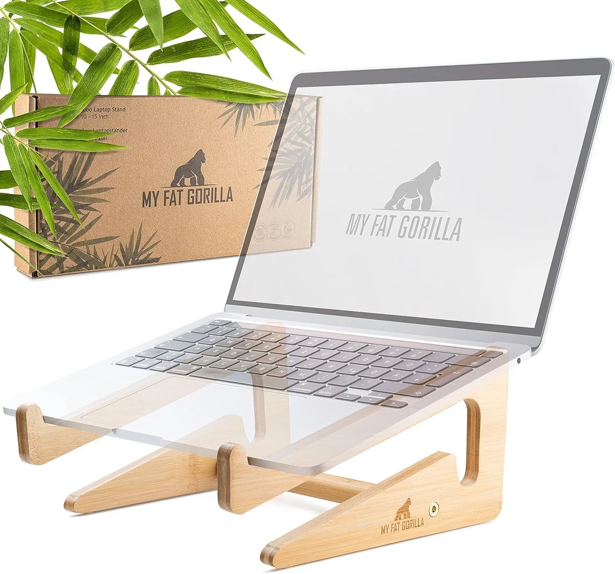 Emazne Emazne Bamboo Laptop Stand 10-15 inches — product photo