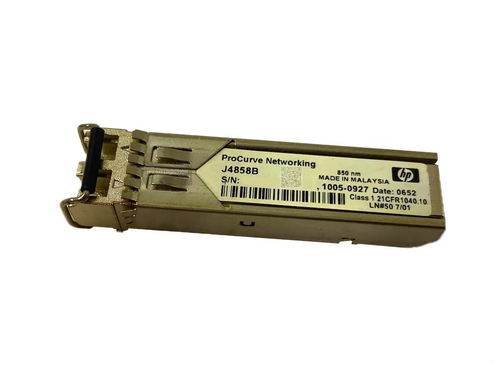 HP HP J4858B Gigabit SX LC mini-GBIC SFP transceiver 1000Base-SX — product photo