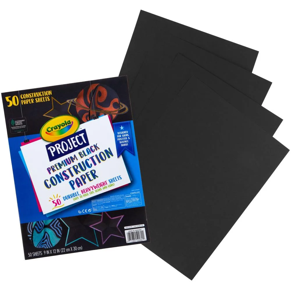 Crayola Crayola Black Construction Paper 50ct — product photo