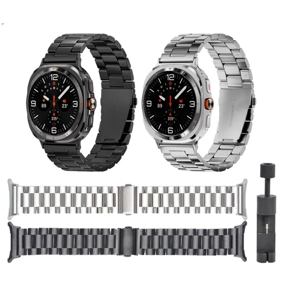 iClover iClover Stainless Steel Band for Samsung Galaxy Watch 7 Ultra 47mm Black — product photo