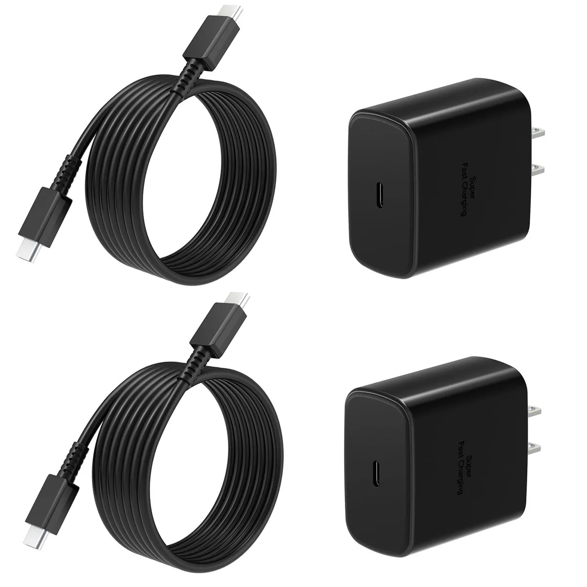 KEHIPI KEHIPI 45W USB C Charger 2Pack with 6FT Cable Black — product photo