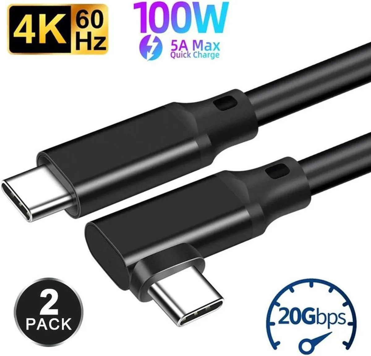 SMUGDESK SMUGDESK PD100W USB C cable 1.6 ft 20 Gbps 100 W 4K 60 Hz — product photo