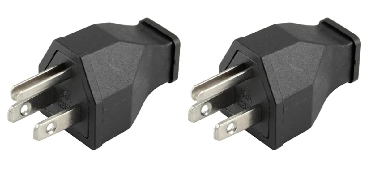 TeKit TeKit NEMA 5-15P US 3 Prong DIY Grounding Rewireable Power Adapter 2 Pack — product photo
