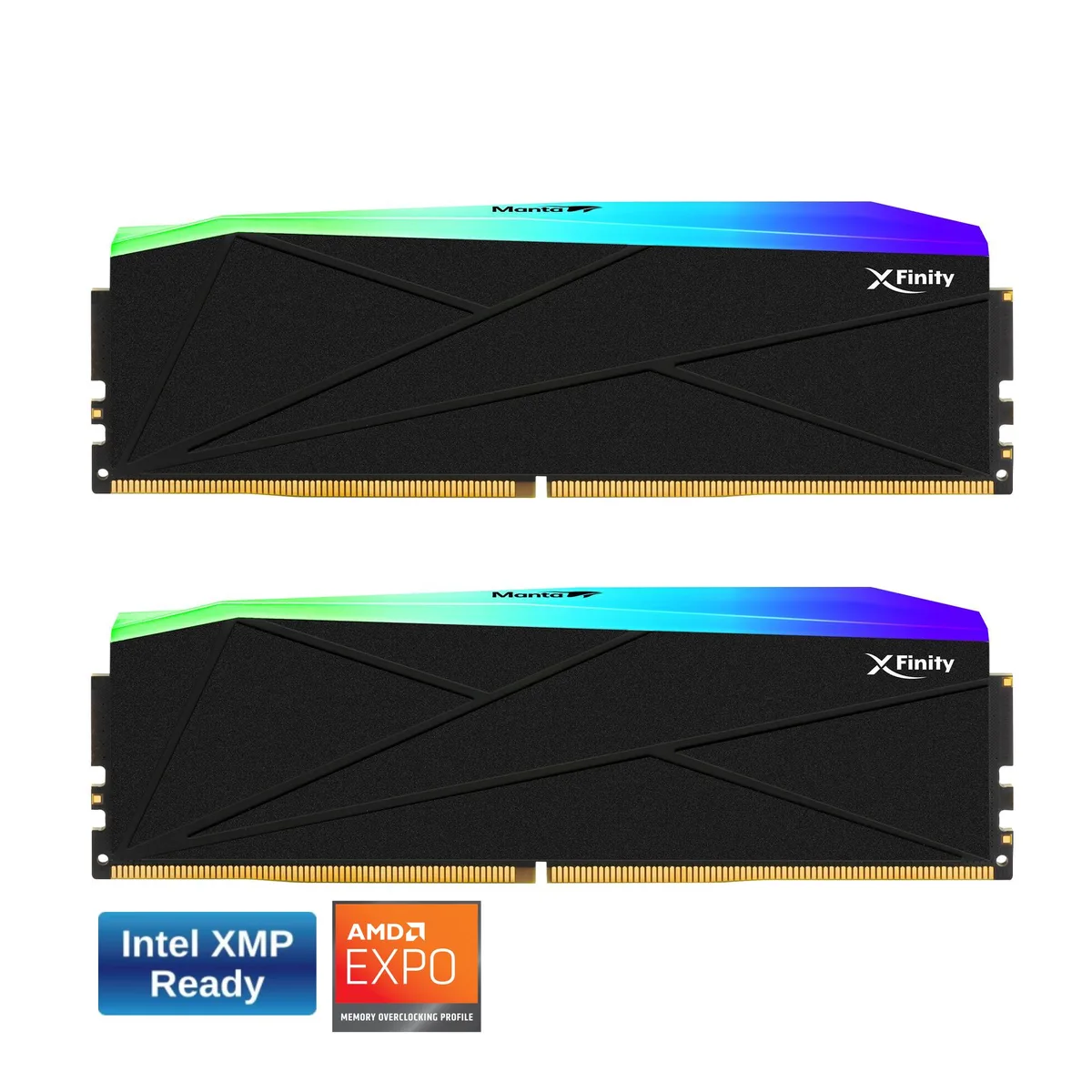 V-color V-color Manta XFinity RGB DDR5 32GB (16GBx2) 6000MHz CL36 desktop RAM — product photo