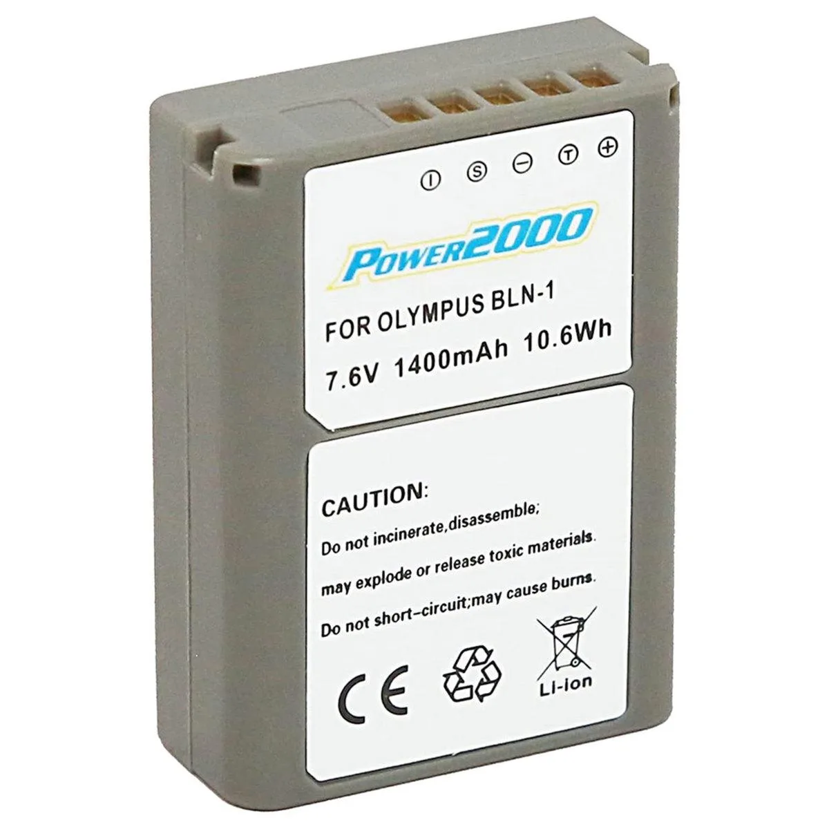 Power2000 Power2000 ACD-433 7.6V 1400mAh Lithium-Ion Battery for Olympus BLN-1 — product photo