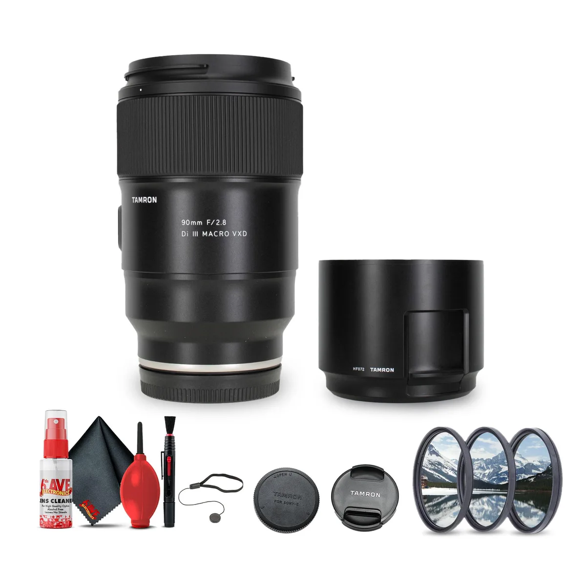 Tamron Tamron 90mm f/2.8 Di III VXD Macro Lens (Sony E) + Filter Kit + Cleaning Kit — product photo