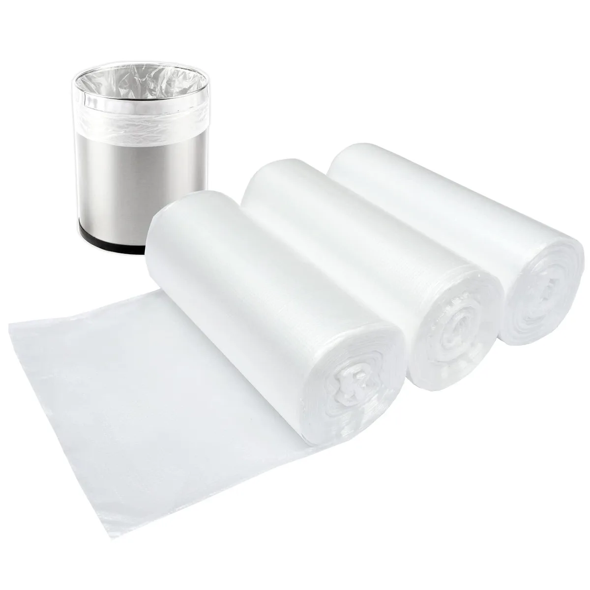 SOSOHOME 1.2 Gallon Trash Bags 150 Count Clear — product photo