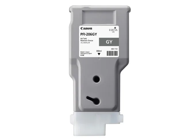 Canon Canon PFI-206GY 300 ml Gray Ink Cartridge (5312B001) — product photo