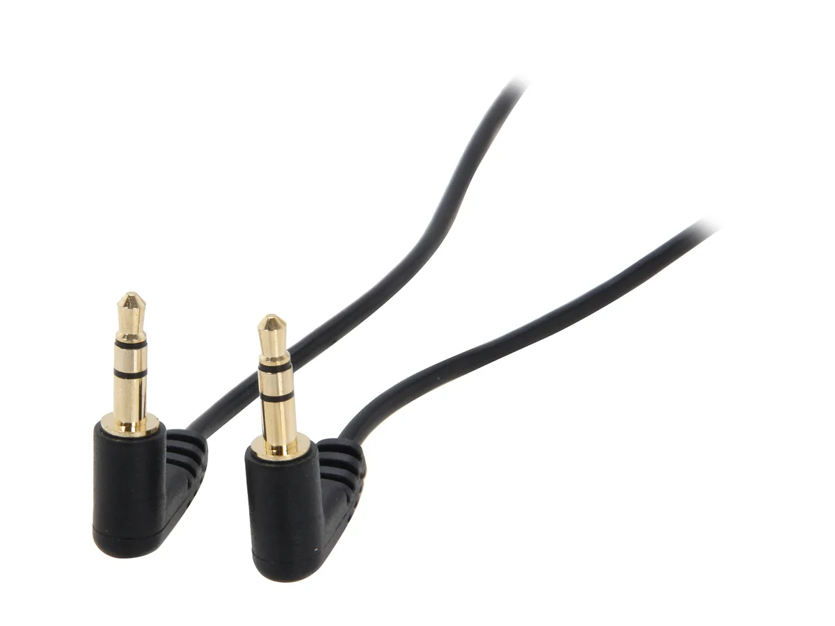STARTECH STARTECH MU1MMS2RA 3.5mm Right Angle Stereo Audio Cable 1 ft — product photo