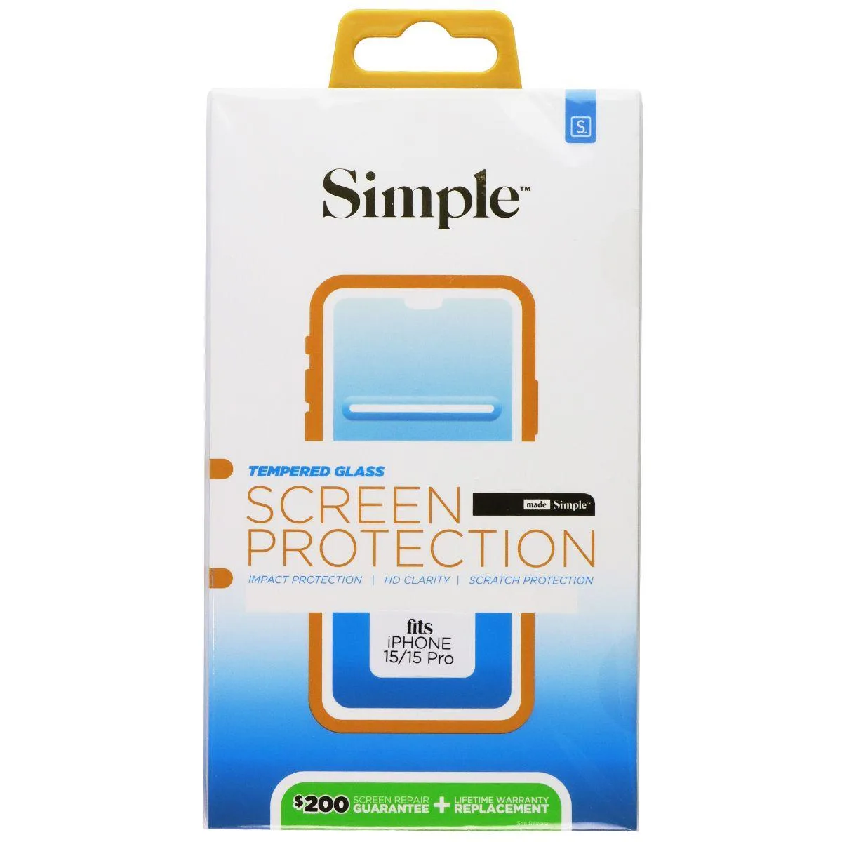 Real Simple Real Simple Tempered Glass Screen Protector for iPhone 15/15 Pro — product photo