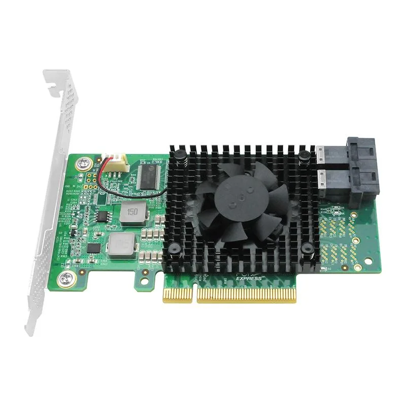 eshinreal eshinreal 2-Port PCIe 3.0 x8 to SFF-8643 NVMe Switch Card (PLX8747) — product photo