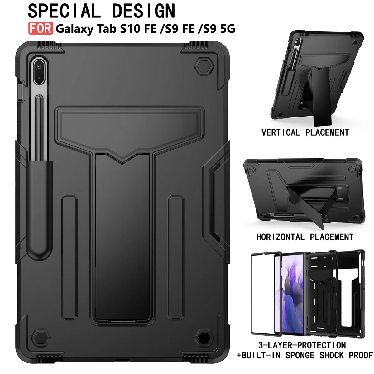 anicestore anicestore SM-X520/X526B/X528U laptop case 10.9 11 inch tablet kickstand shockproof heavy duty full body — product photo