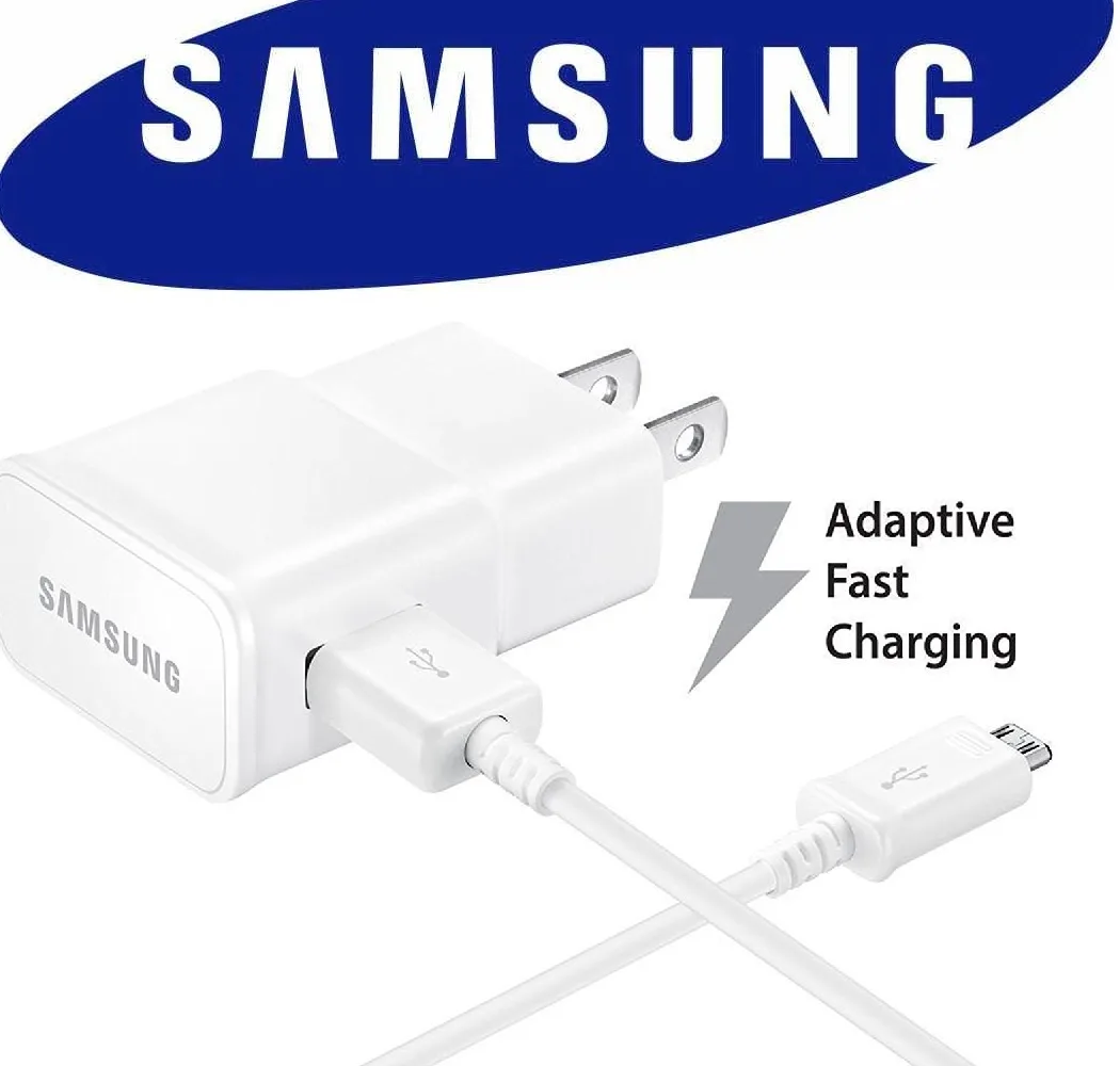 SAMSUNG SAMSUNG Fast Charger EP-TA20JWE with Micro USB Cable 5.0V 2A 9.0V 1.67A White — product photo