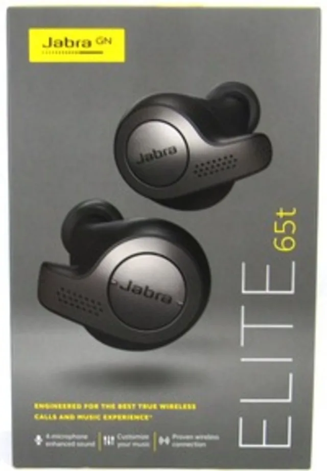 Jabra Enterprise Products Jabra Elite 65t Earset Titanium Black 33 ft 16 Ohm 20 Hz 20 kHz — product photo