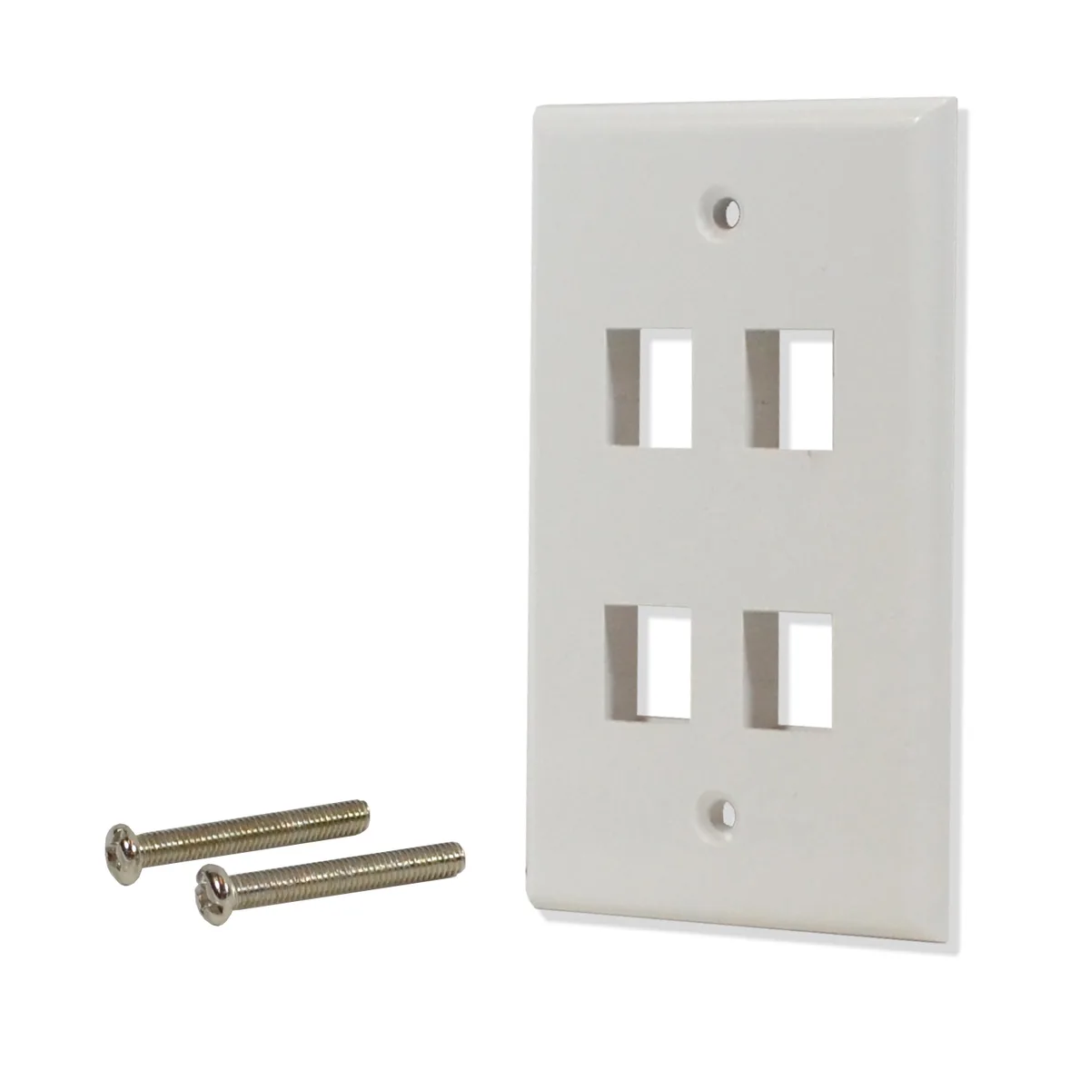 Logico Logico 4-Port Keystone Wall Plate White 50 Pack — product photo