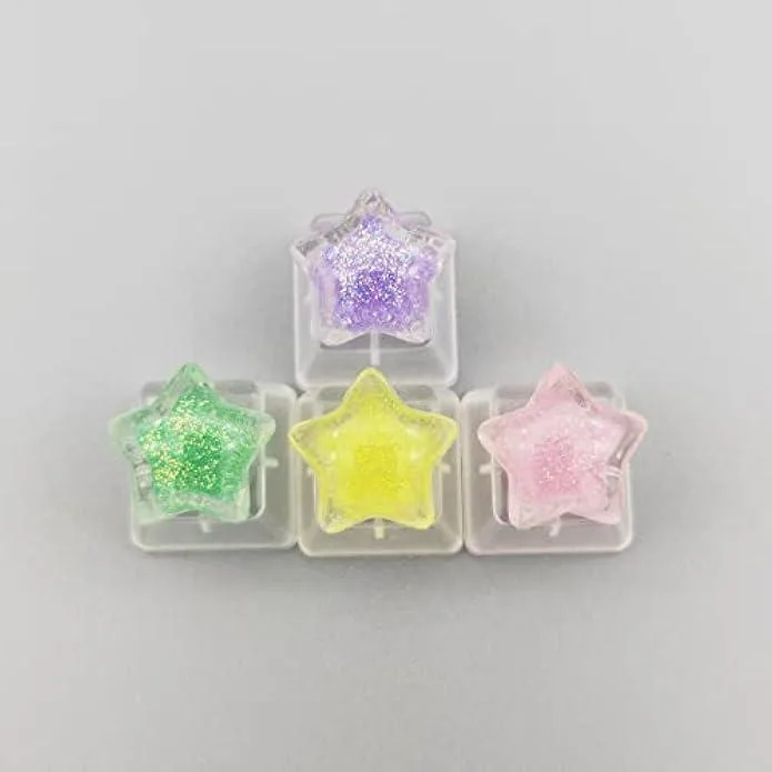 TAURKENAM TAURKENAM 4 Keys Colorful Stars Keycaps for Cherry MX Switches — product photo