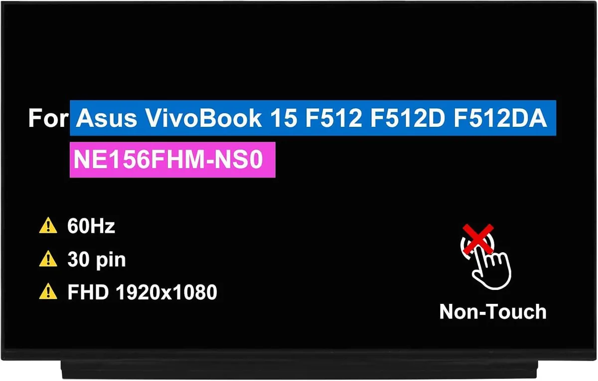 NUOLAISUN NUOLAISUN laptop screen 15.6" FHD 1920x1080 30 pin 60Hz no bracket — product photo