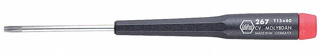 Wiha 26709 Precision Torx T9 screwdriver, 50 mm shank, ergonomic handle with rotating cap