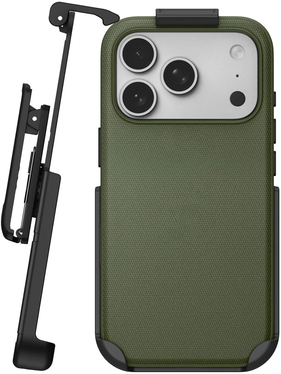 Nakedcellphone Nakedcellphone Woven Case &amp; Belt Clip iPhone 17 Pro MagSafe Green — product photo