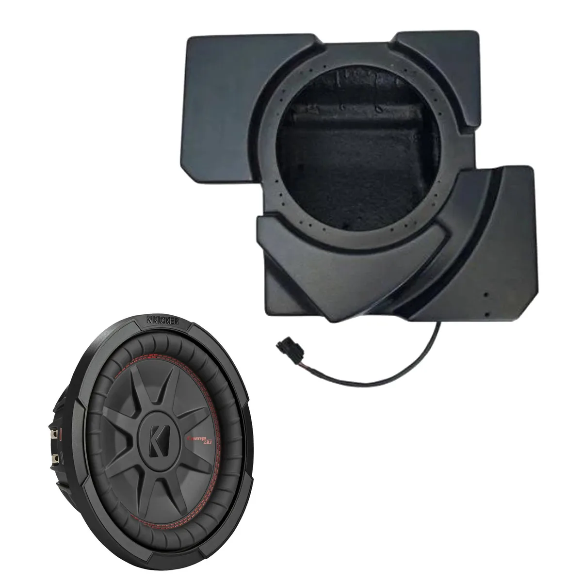 SSV Works SSV Works X32-PUS10U CanAm Maverick X3 2019+ Passenger Underseat 10" Subwoofer with Kicker 48CWRT104 — product photo