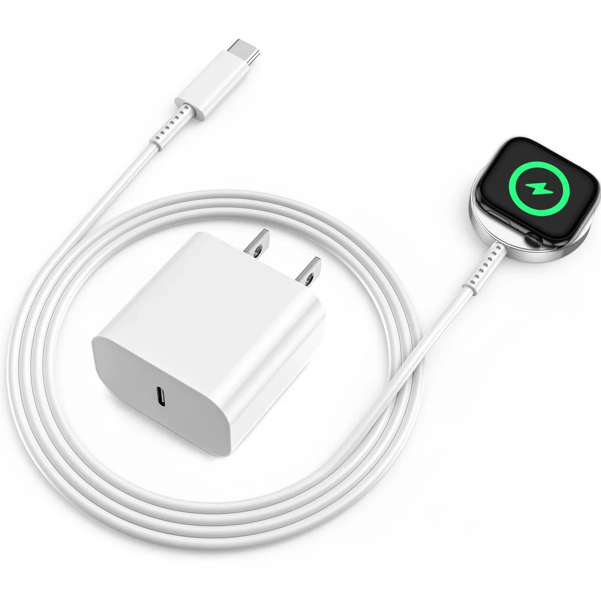  TRPYD 3.3ft Magnetic USB-C Apple Watch Charger White — product photo