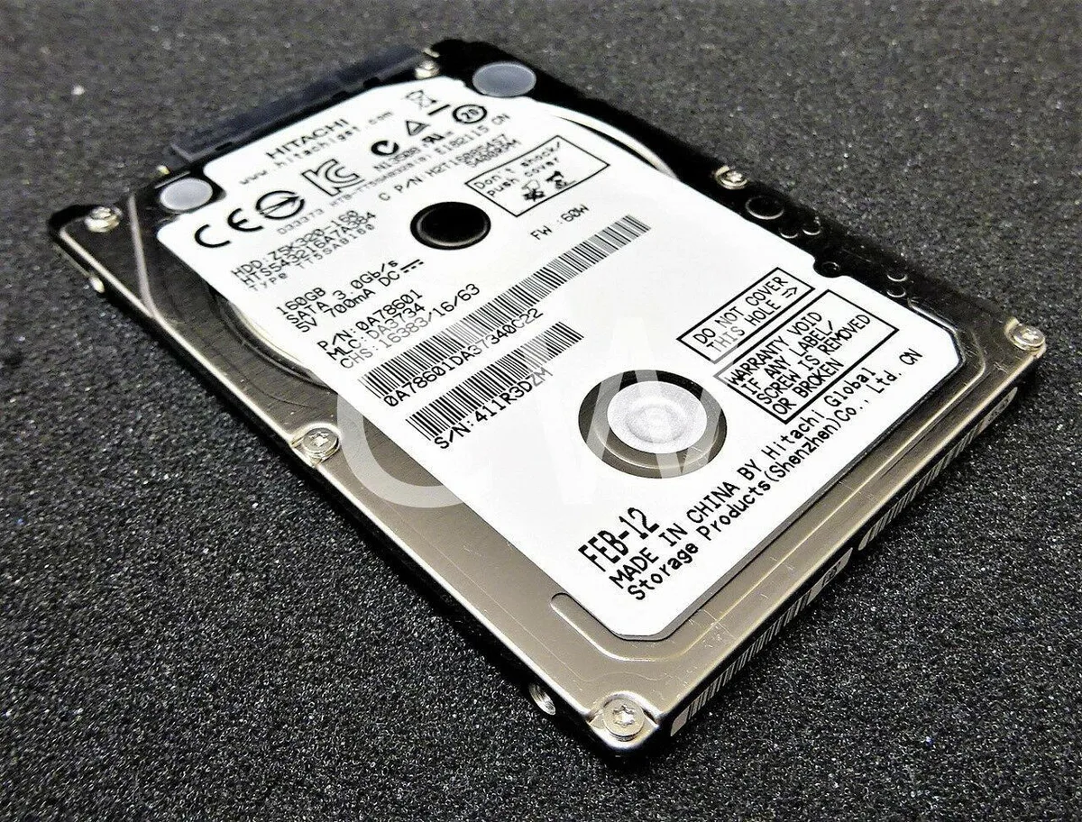 HGST HGST Travelstar HTS543216A7A384 160GB 5400RPM SATA 2.5" internal hard drive — product photo